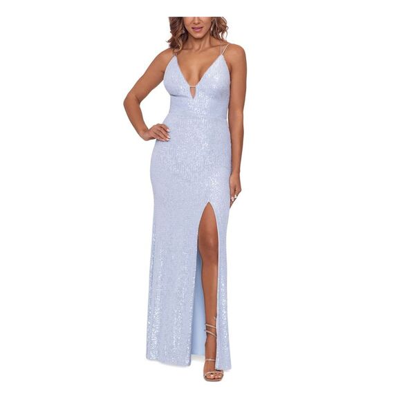 XSCAPE Womens Zippered Floral Spaghetti Strap Sweetheart Neckline Short Party Fit + Flare Dress